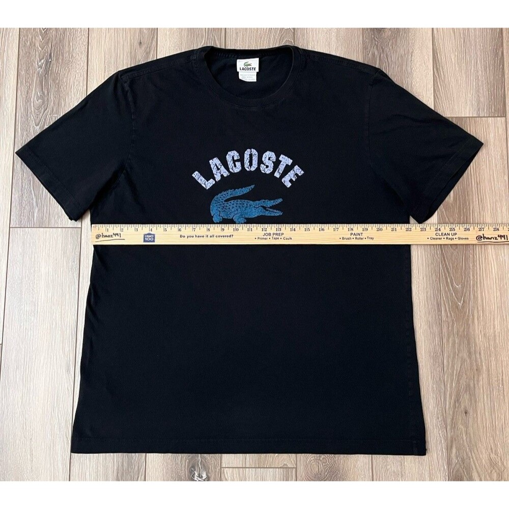 Lacoste Sport Men’s Short Sleeve Tee Sz 7 XXL Black Short Sleeve Alligator Logo - Picture 8 of 8